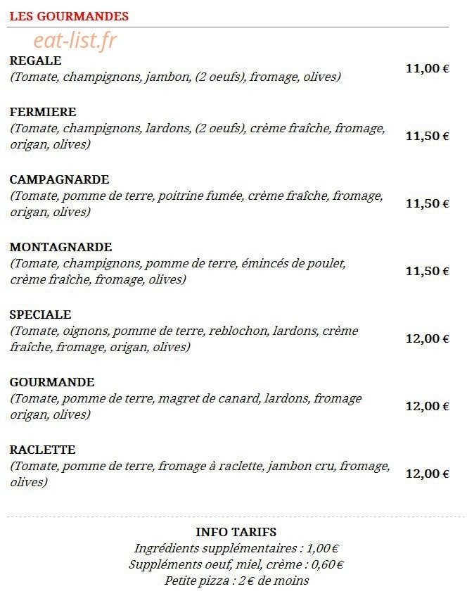 David Pizza — carte page 4