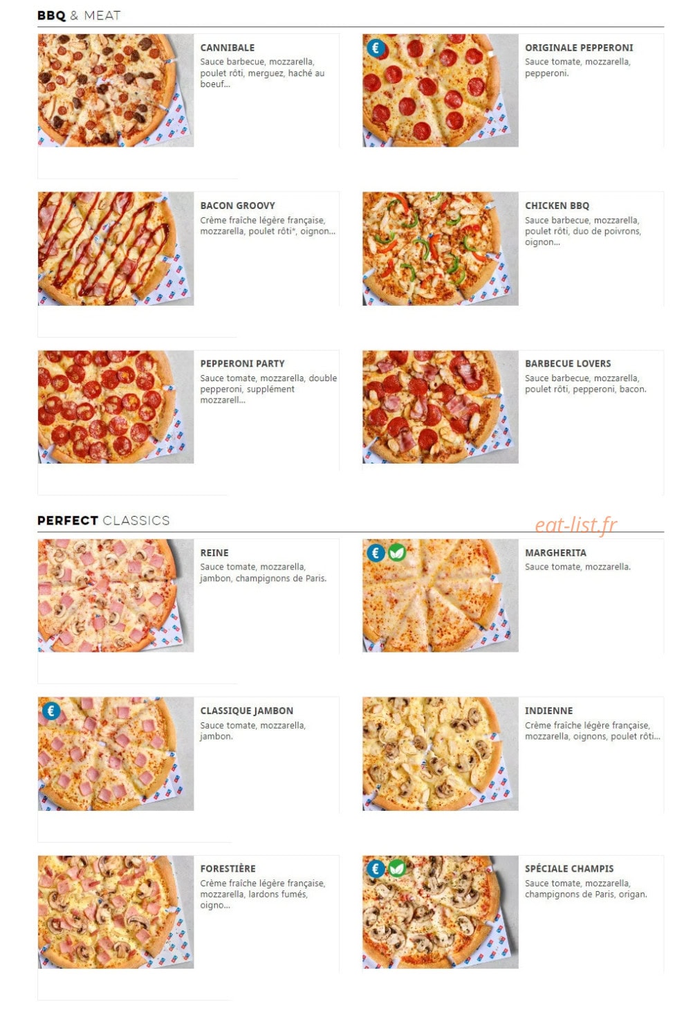 Domino's — carte page 2
