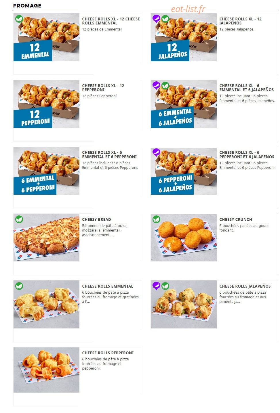Domino's — carte page 7