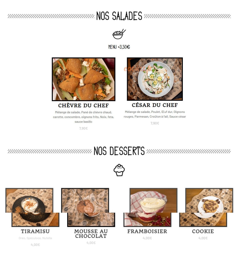 KM Burger — carte page 4