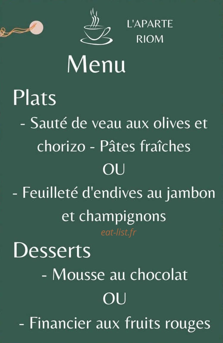 L'aparté — carte page 1
