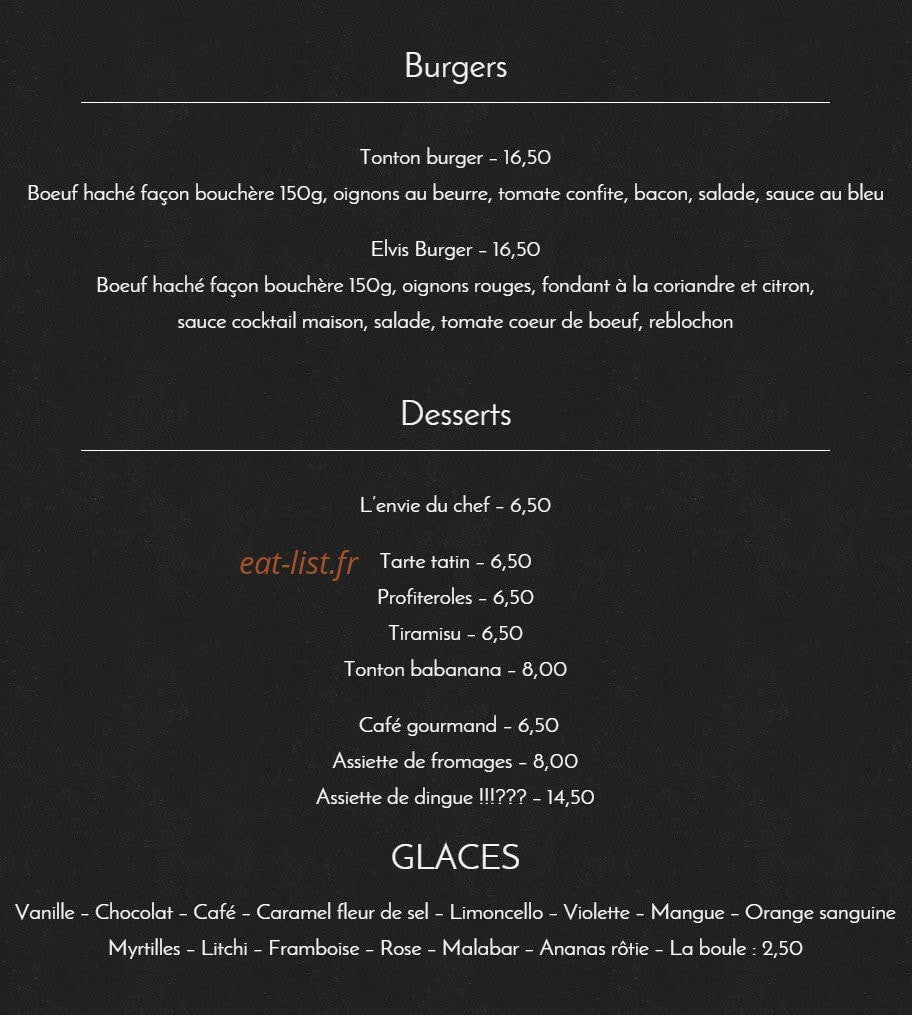 Le Caveau des Tontons — carte page 2