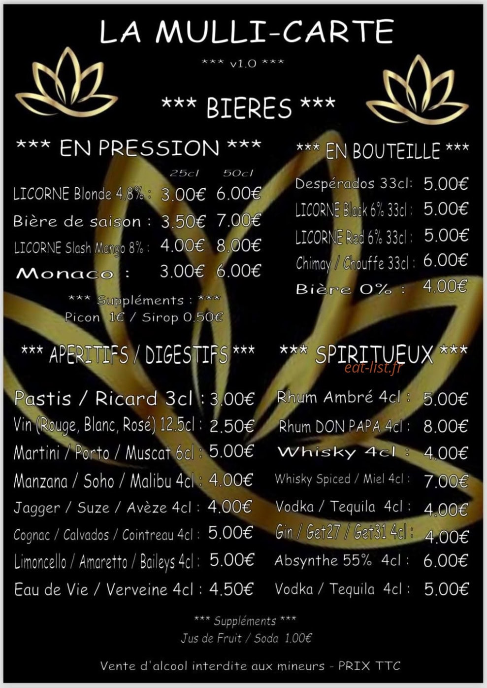 Le Mulligan — carte page 2