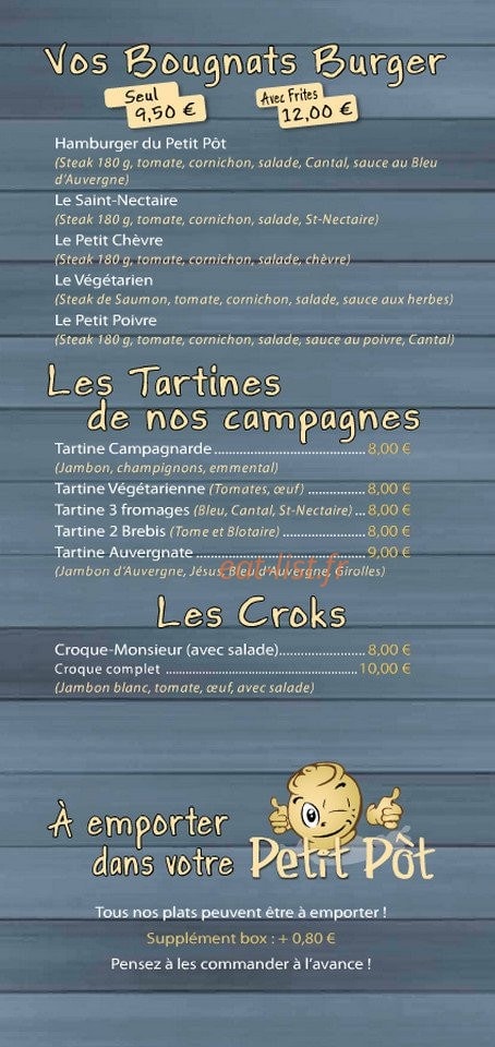 Le Petit Pot — carte page 6