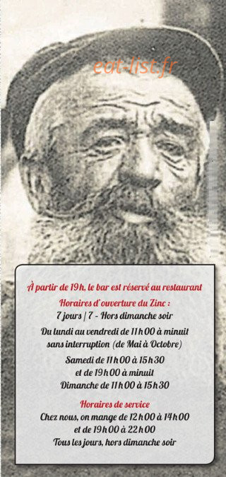 Le zinc — carte page 5