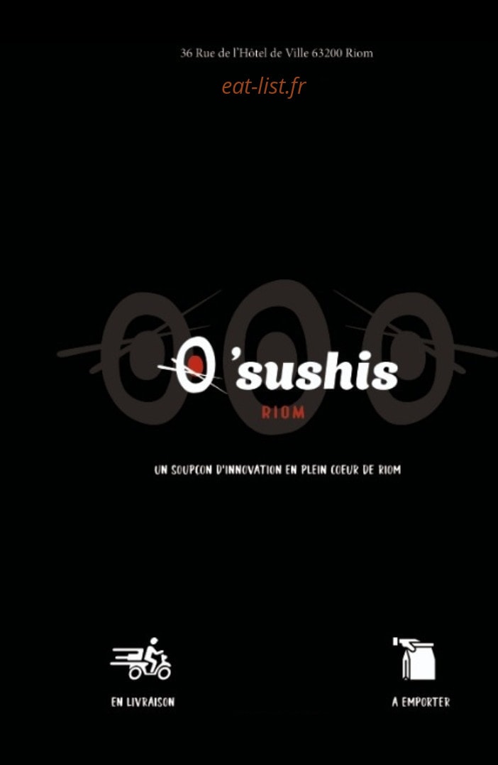 O'Sushis — carte page 1