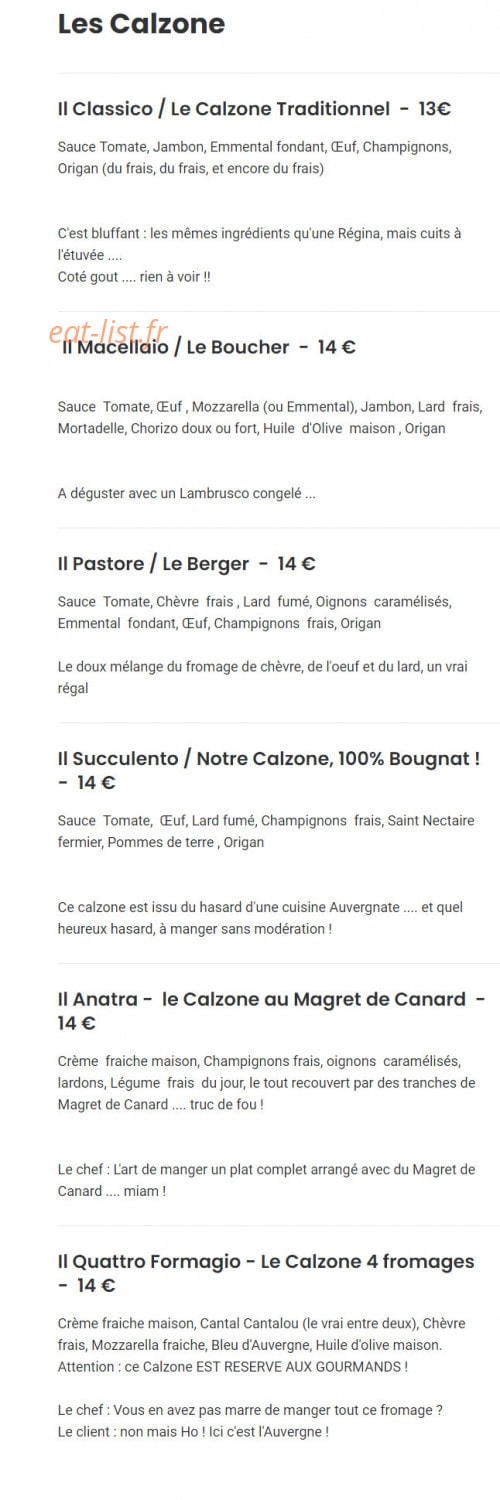 Pizza Cacio — carte page 5