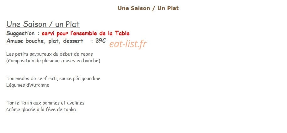 Restaurant Le Flamboyant — carte page 3