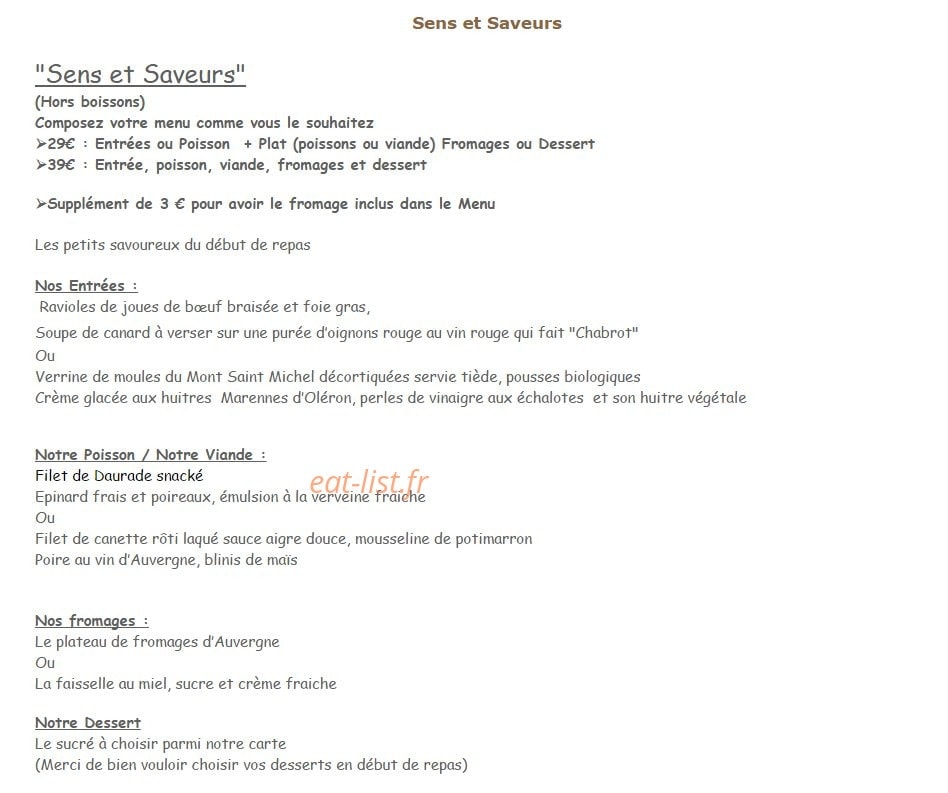 Restaurant Le Flamboyant — carte page 6