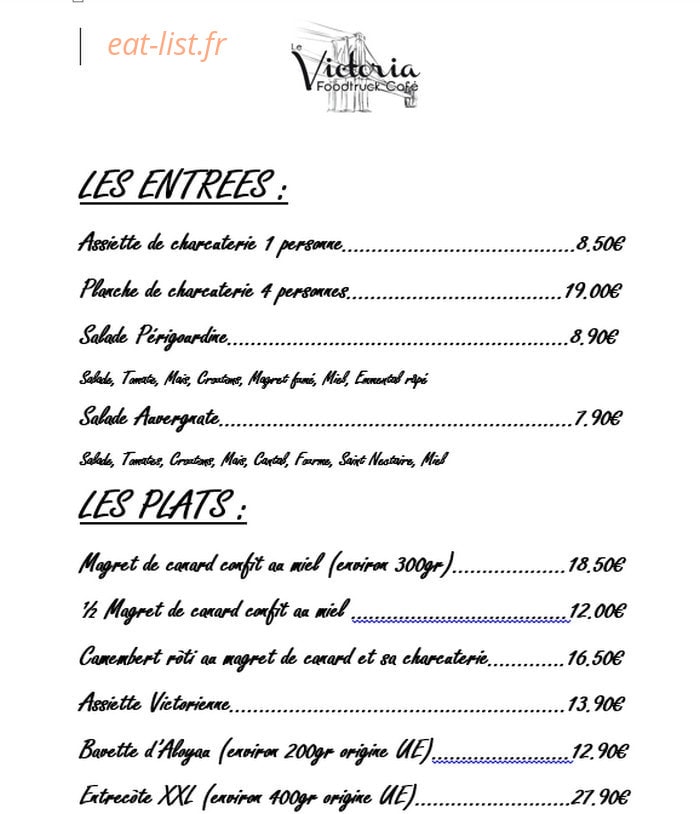 Le Victoria — carte page 1