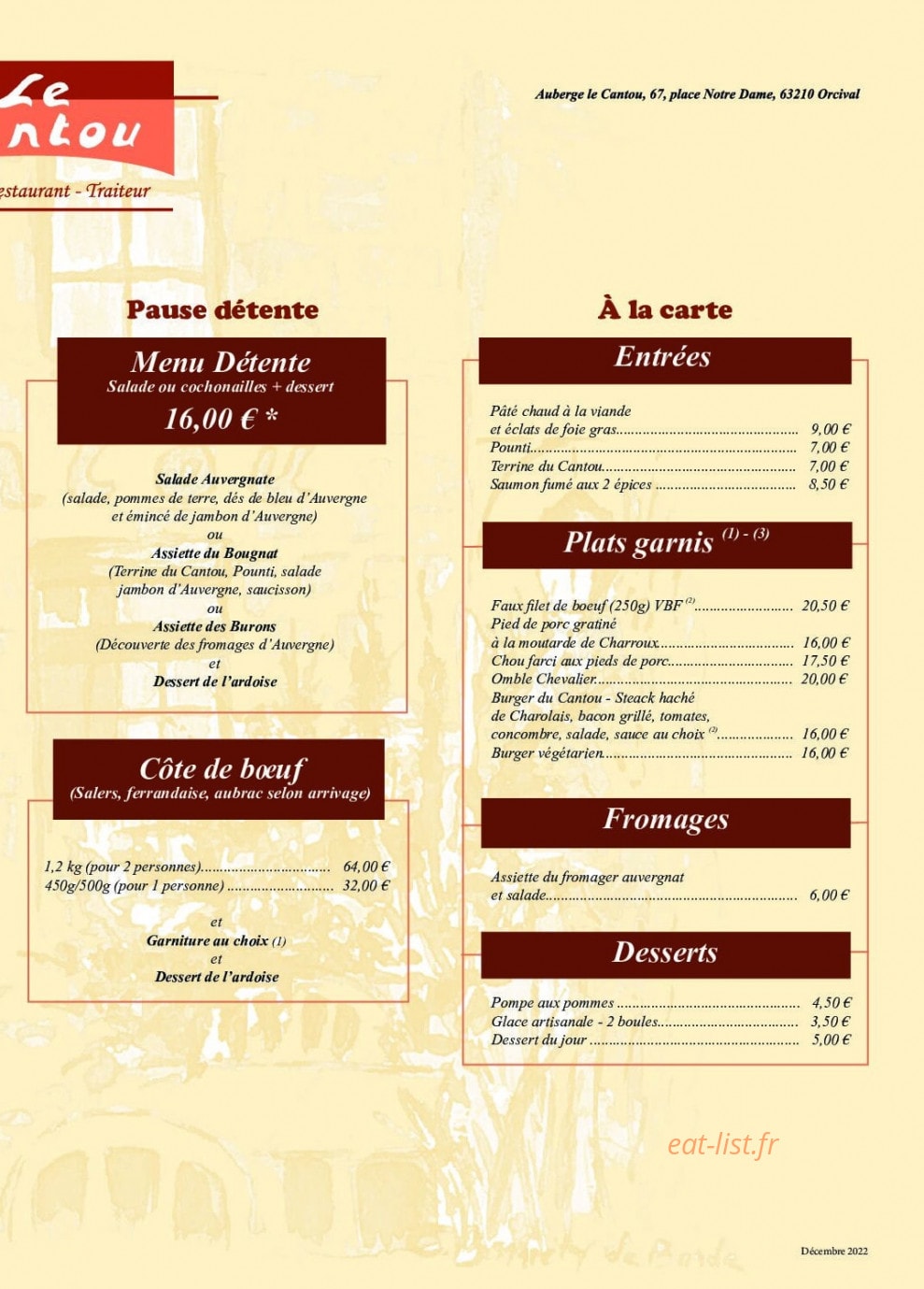 Le Cantou — carte page 2