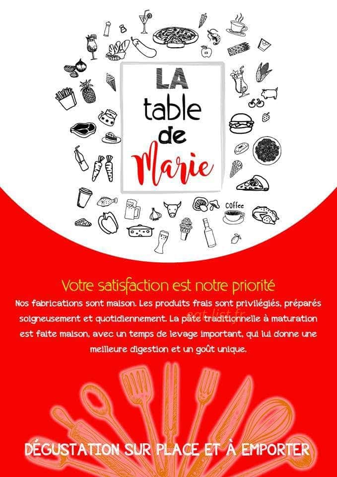 La table de Marie — carte page 1