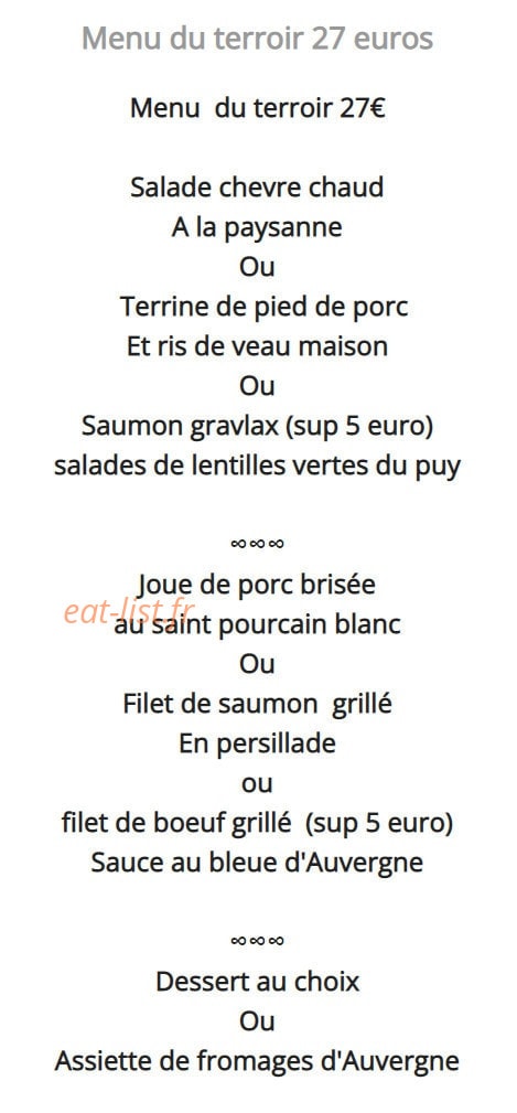 Auberge de la golmotte — carte page 4
