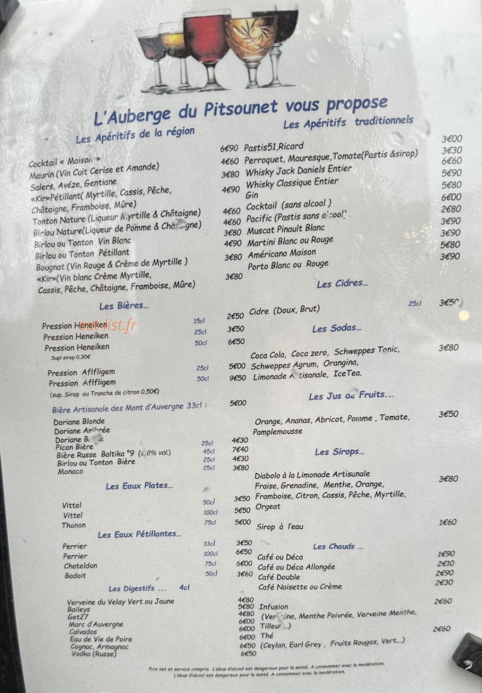 Le Pitsounet — carte page 4