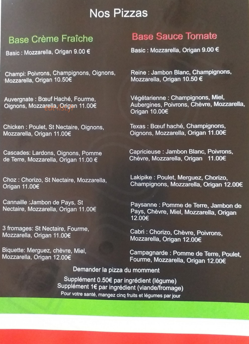 Les Petites Cascades — carte page 1