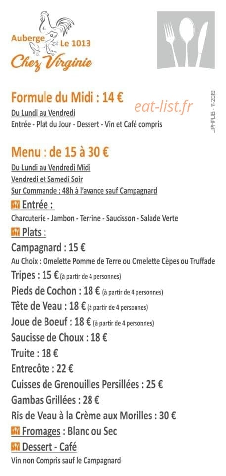 chez virginie — carte page 1