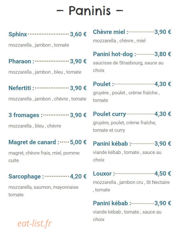 Le Ramses — carte page 7