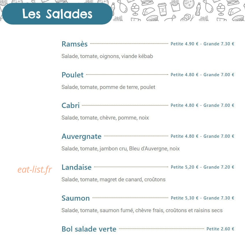 Le Ramses — carte page 1