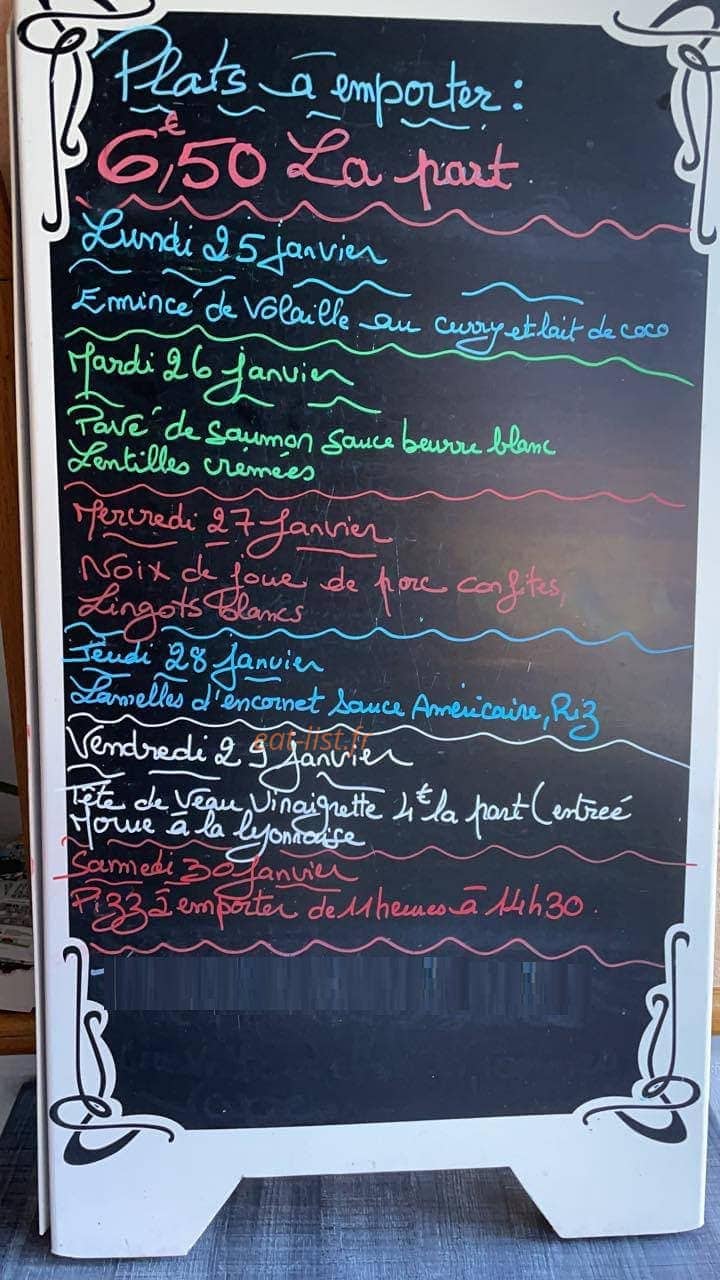 Le Relais Fleuri — carte page 1