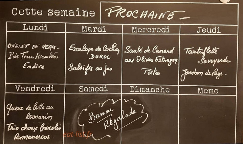 Restaurant l'Aquilin — carte page 1