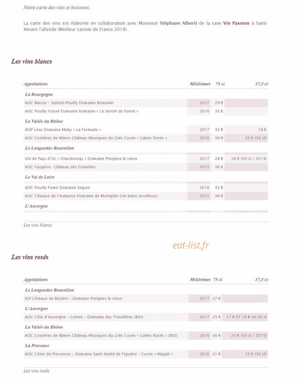Mon Auberge — carte page 6