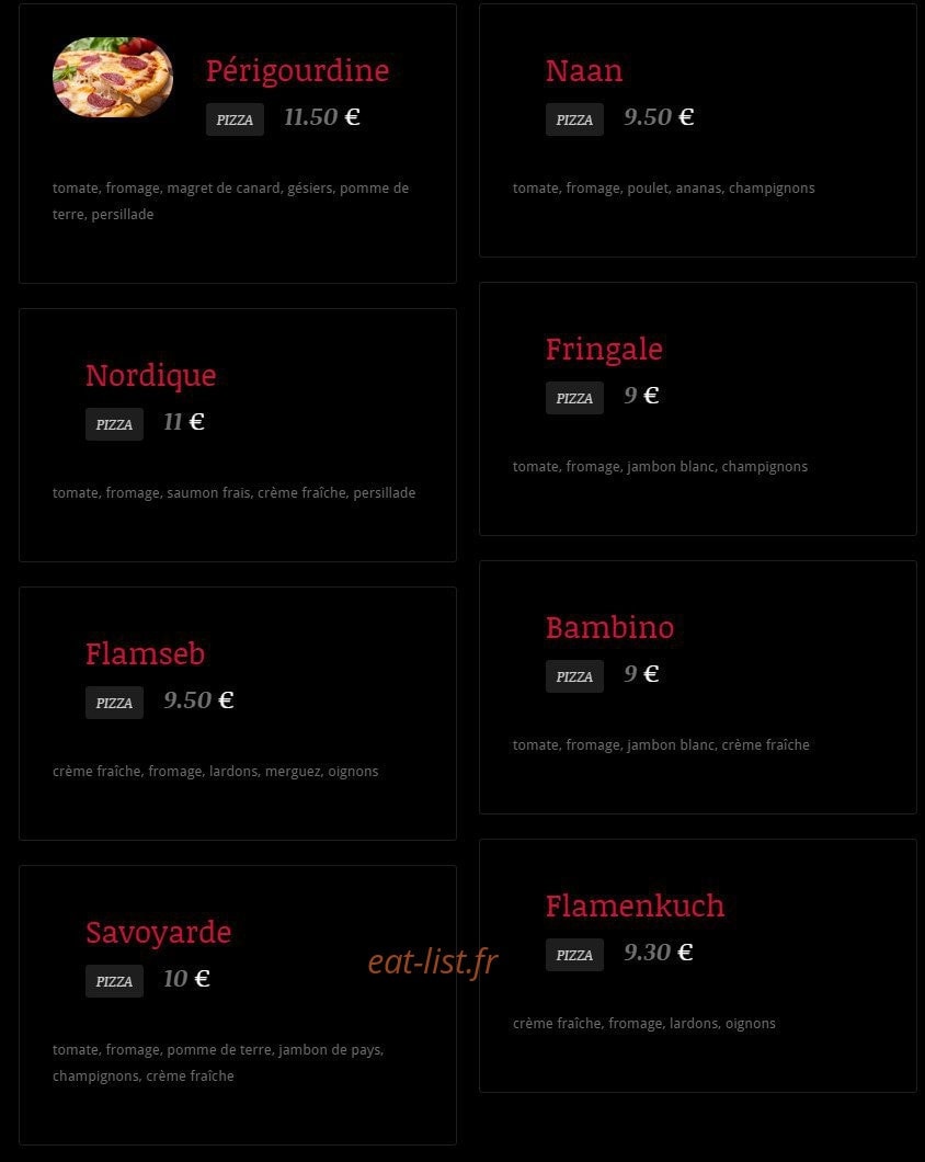 La Fringale 63 — carte page 1