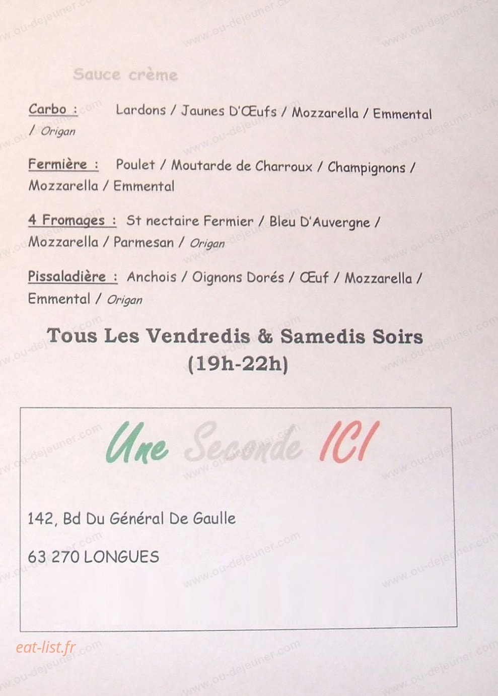 Une Seconde Ici — carte page 3
