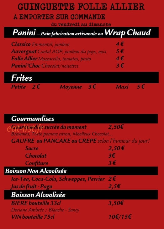Guinguette Folle Allier — carte page 2