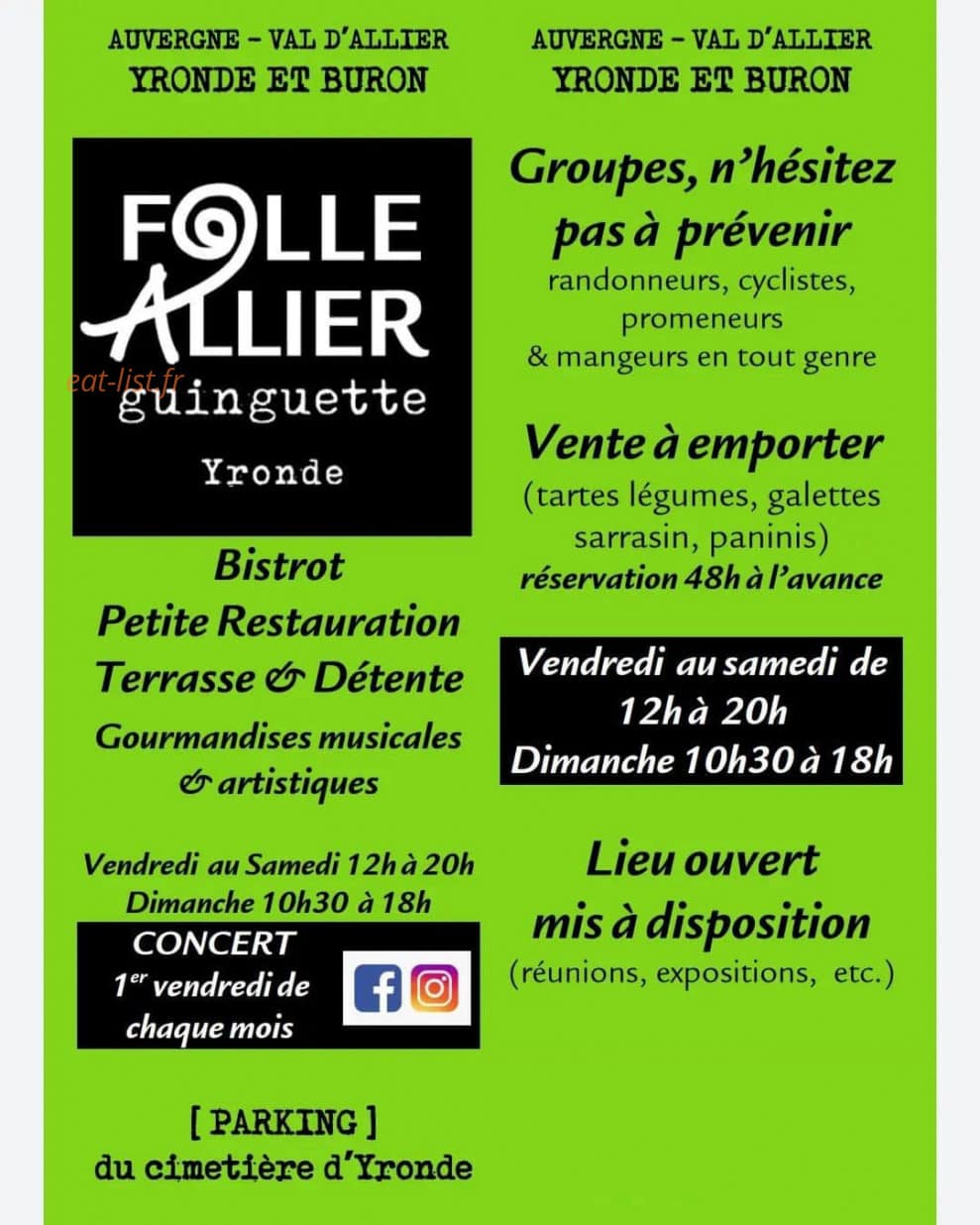 Guinguette Folle Allier — carte page 1
