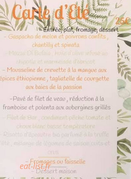 Le Bar a Jules — carte page 1