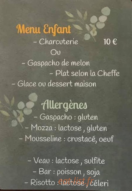 Le Bar a Jules — carte page 2
