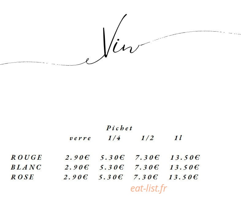 A Table — carte page 7