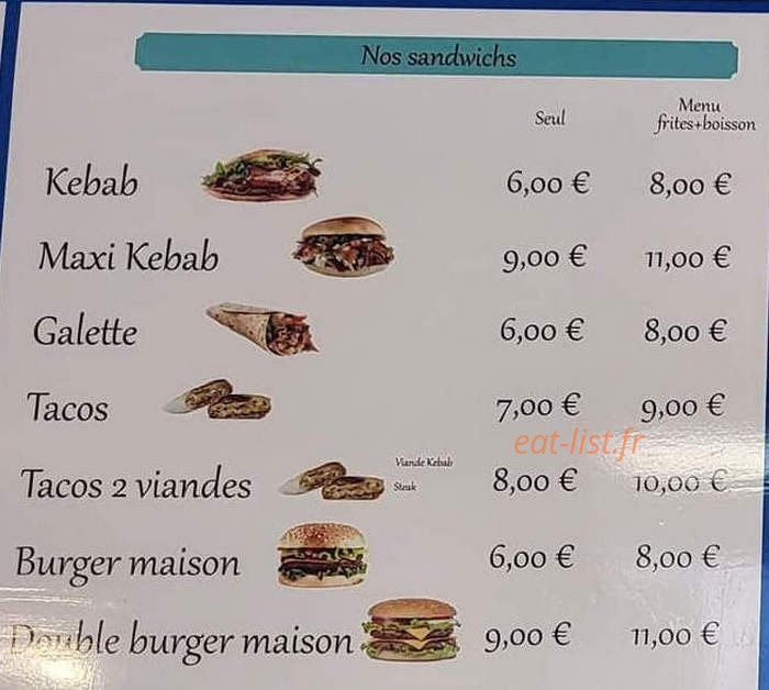 Antalya Kebab — carte page 3