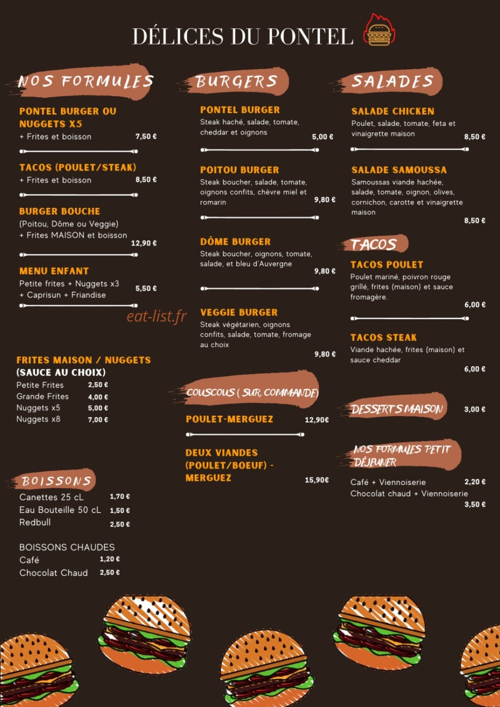 Délices du Pontel — carte page 1