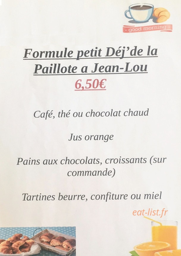 La paillote à Jean-Lou — carte page 2