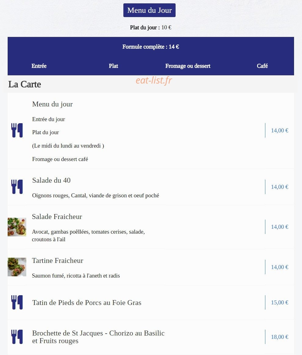 Le 40 — carte page 1
