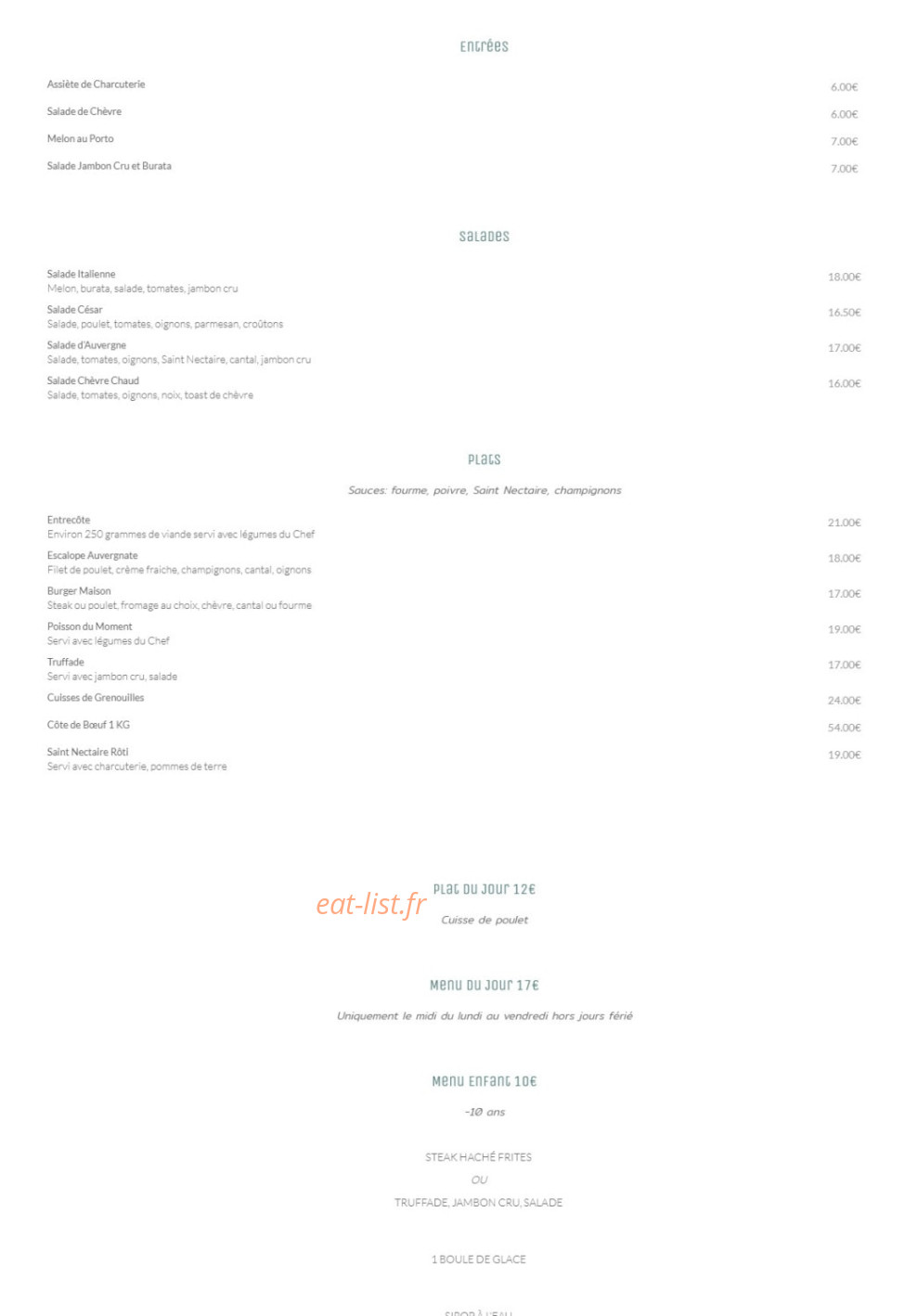 Le Croustou — carte page 1