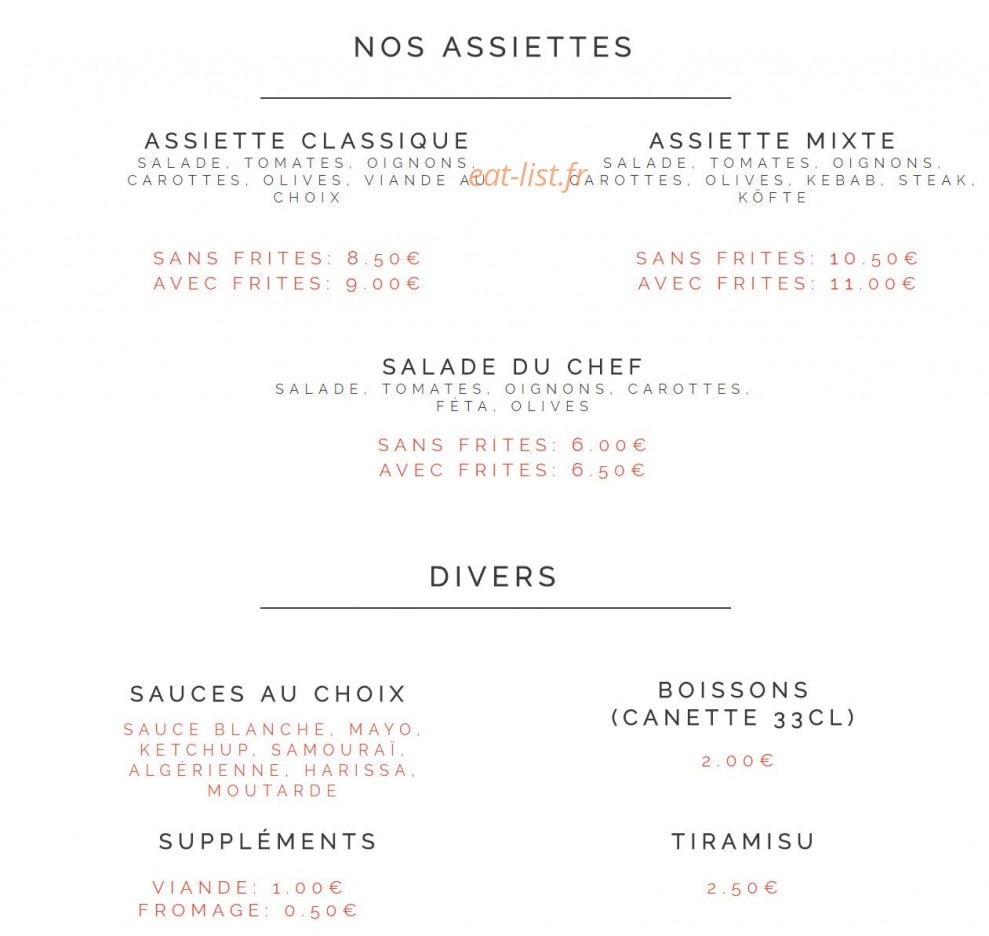 Le Hittite Kebab — carte page 3