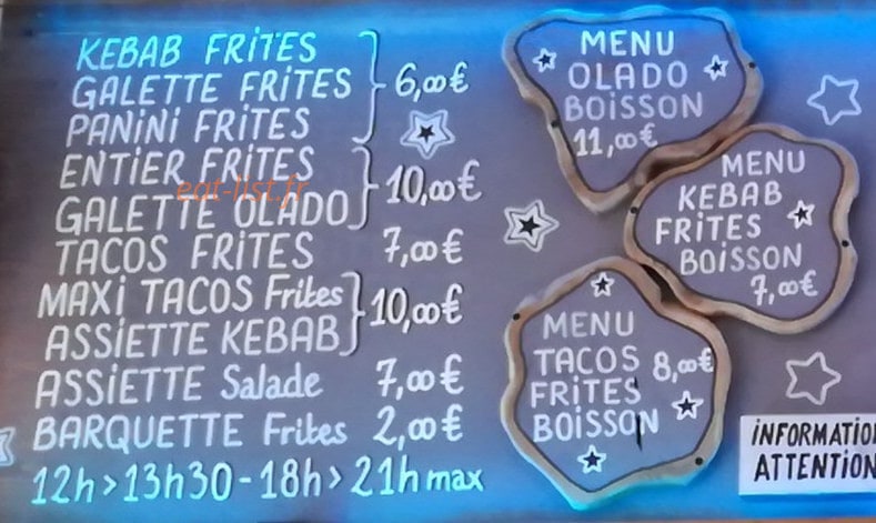 Resto 'Olado — carte page 1