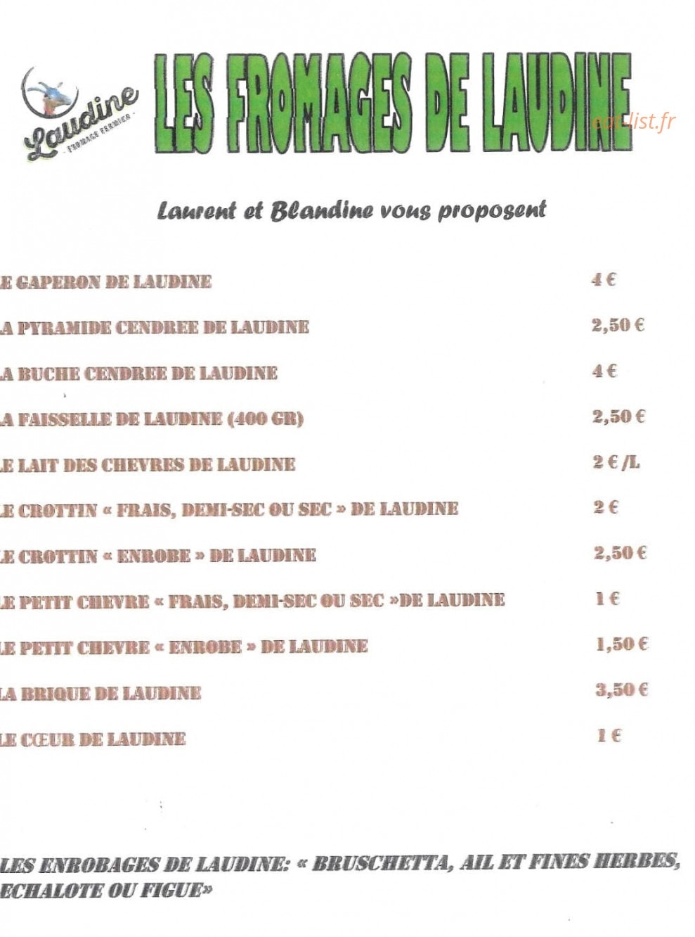 La Pitch'nette — carte page 1