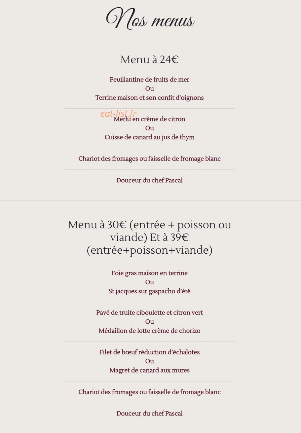 Aux bons amis — carte page 1