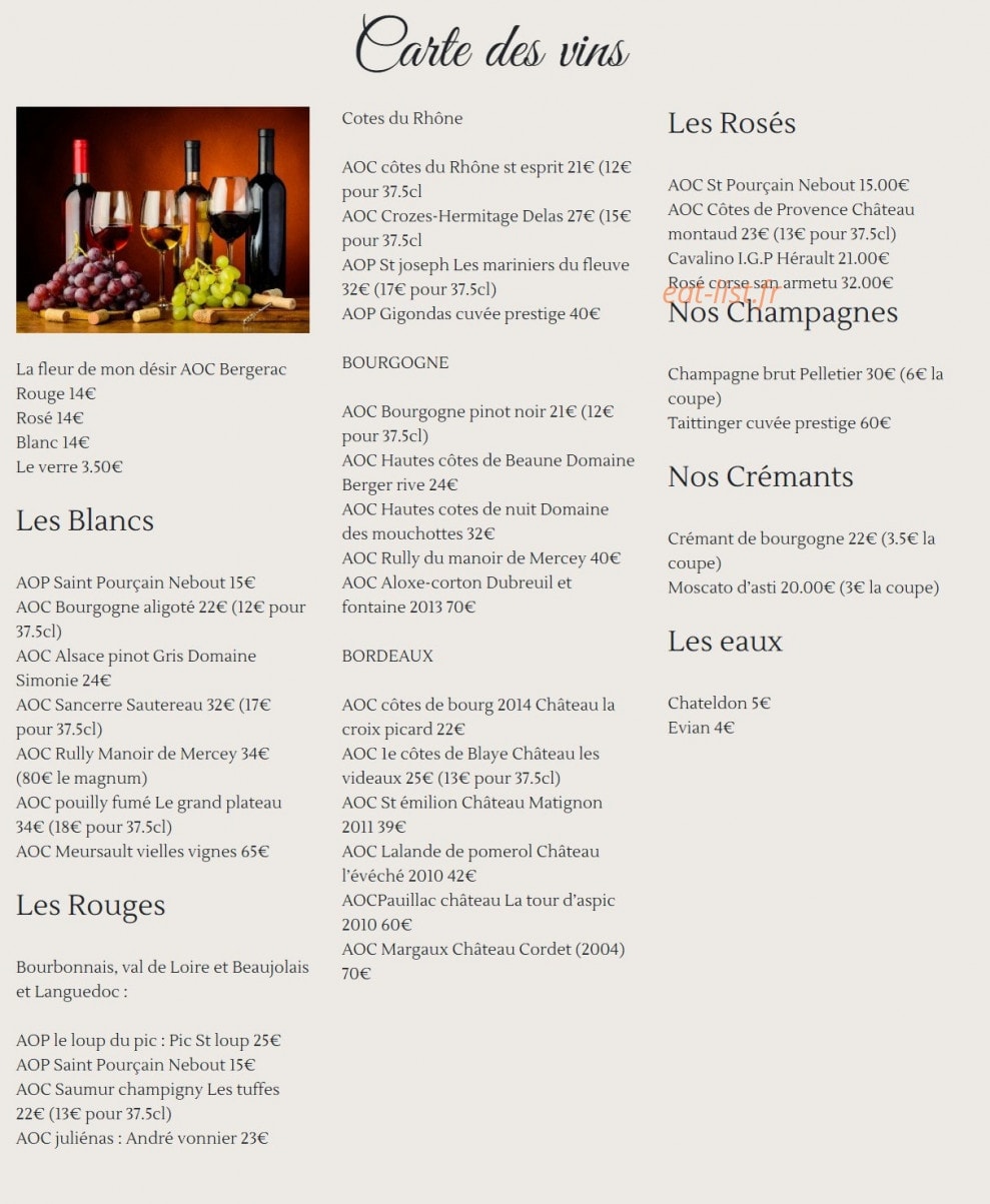 Aux bons amis — carte page 2