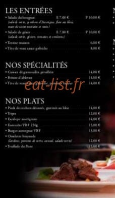 Restaurant du Pont — carte page 5