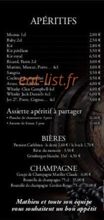 Restaurant du Pont — carte page 4