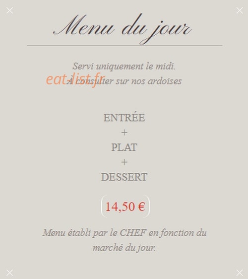 Bistrot Klam — carte page 3