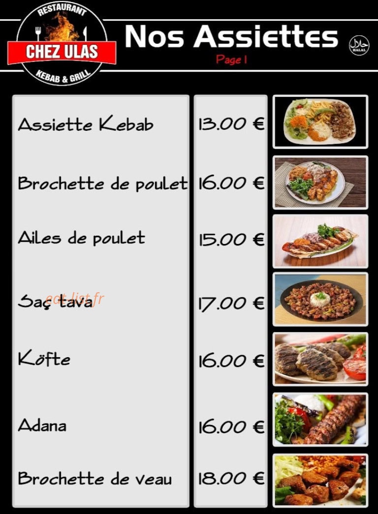 Chez Ulas — carte page 2
