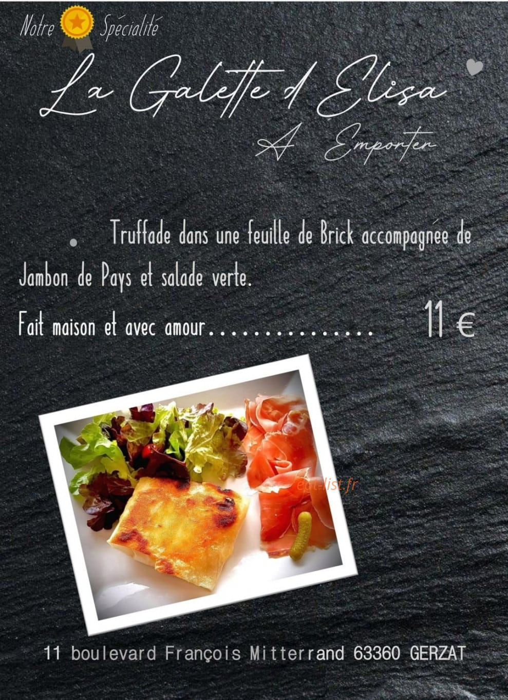 La Brasserie d'Elisa — carte page 2