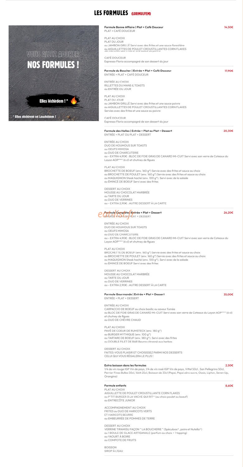 Restaurant La Boucherie — carte page 8