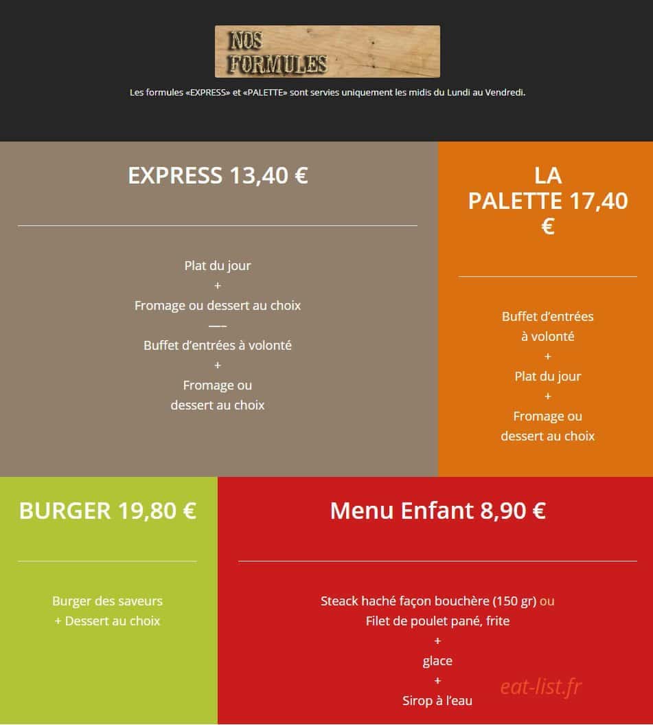 La Palette des Saveurs — carte page 3