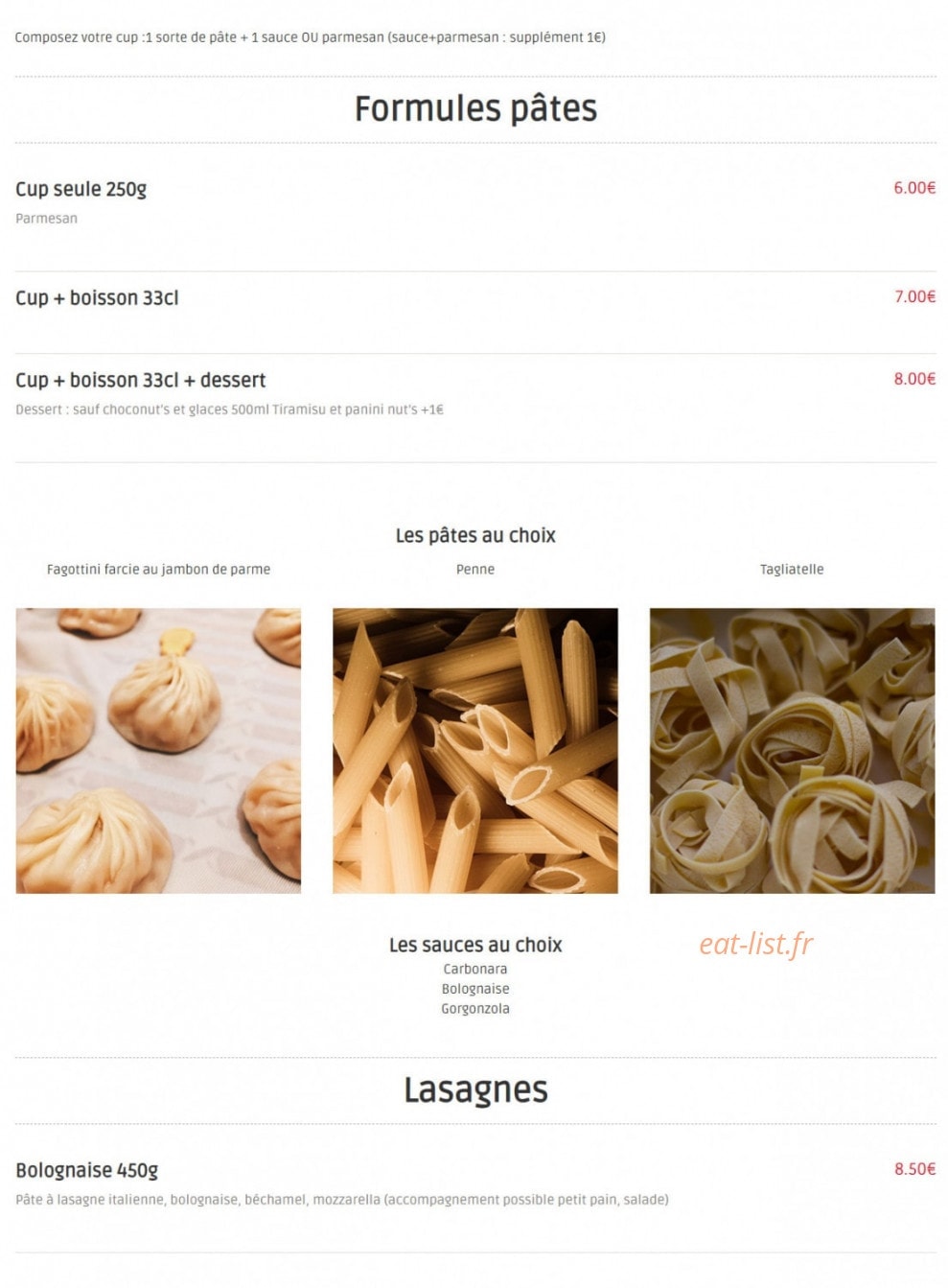 Presto Pizza — carte page 4